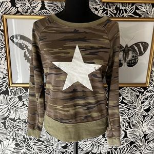 Army print sweater